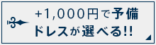 +1,000円で予備のレンタルドレスが選べる