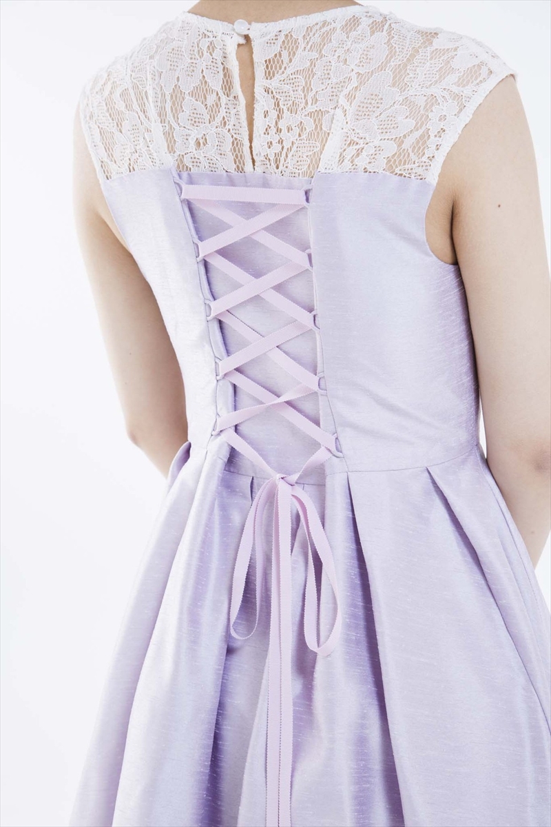 AIMERのライラックパープル編み上げドレス 1,1 
