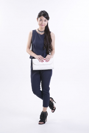 ぺプラムセットアップパンツスーツ