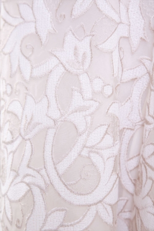 フラワー刺繍Aラインワンピースドレス